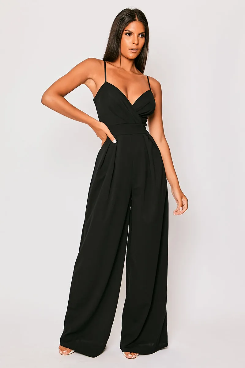 Apricot - Black Tailored Sweetheart Jumpsuit