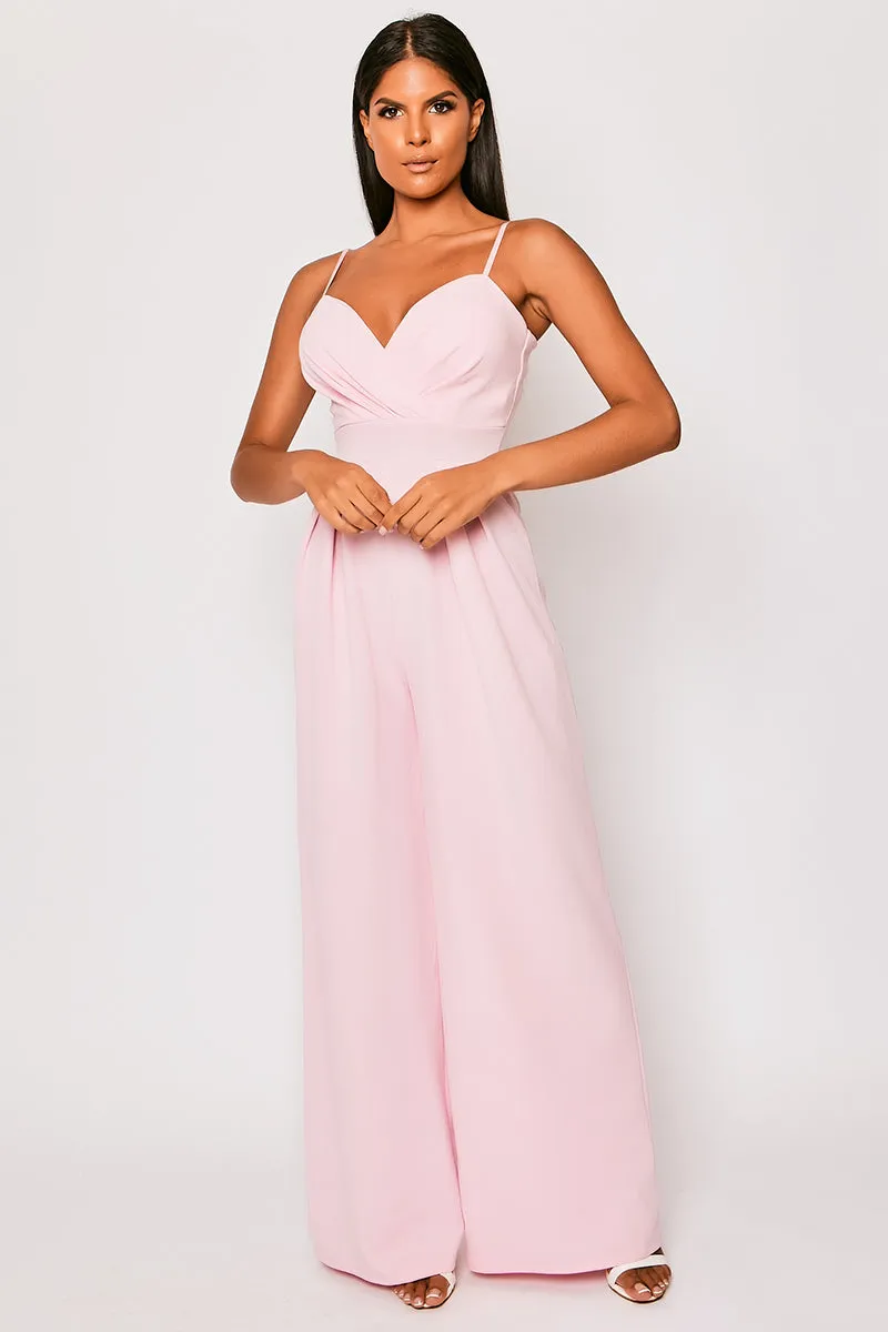 Apricot - Pink Tailored Sweetheart Jumpsuit