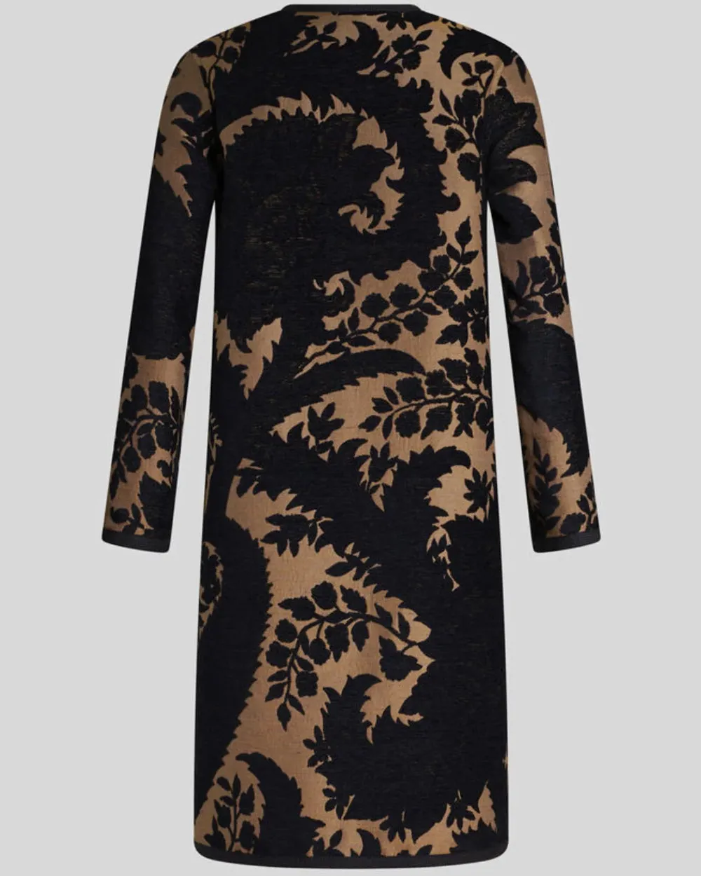 Black Palm Print Reversible Coat