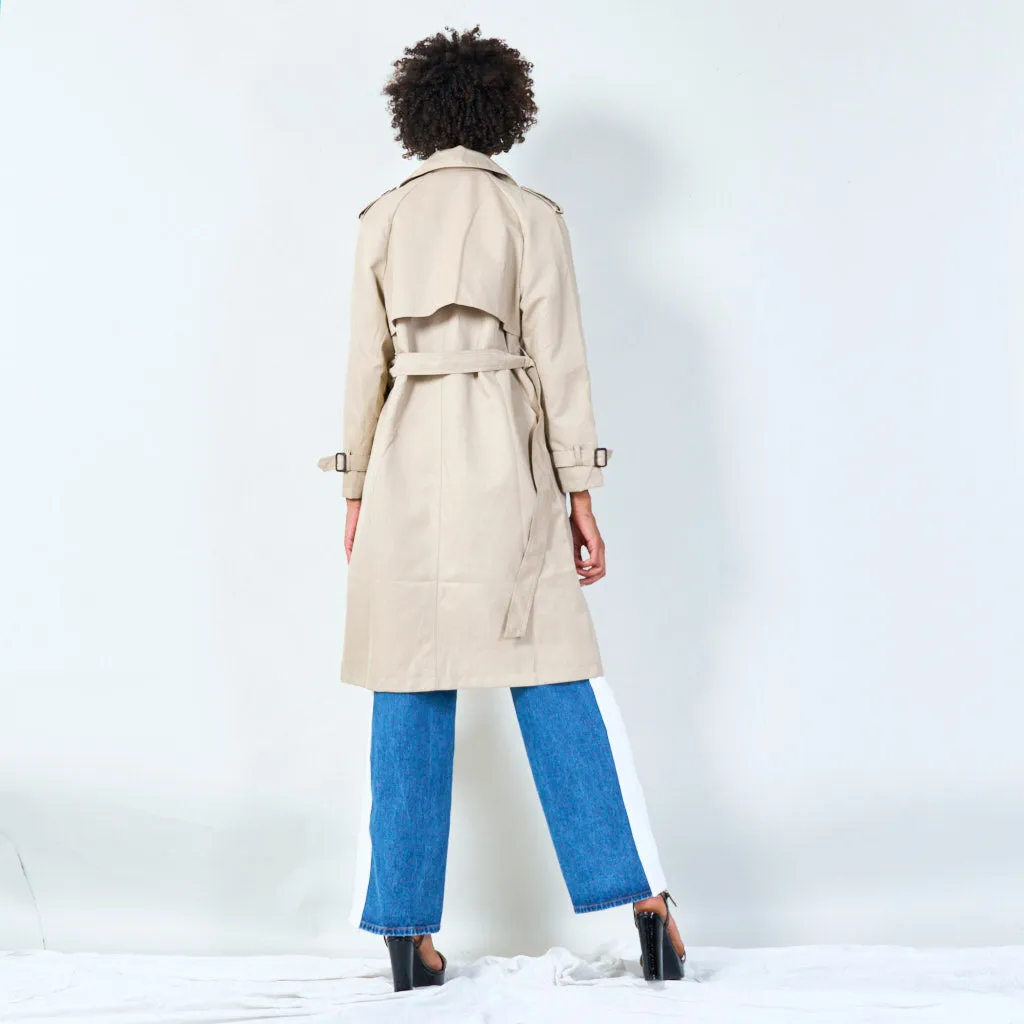 Classic belted trench coat wholesale