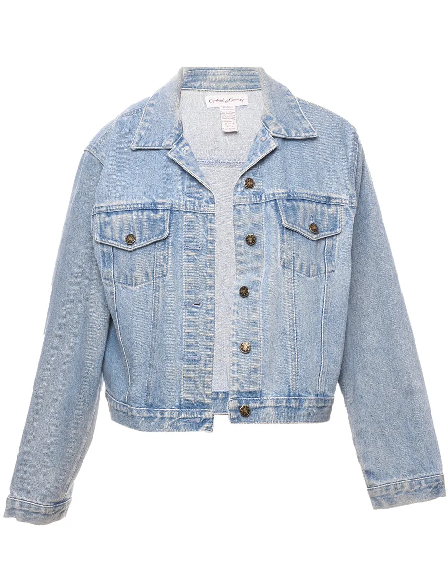 Classic Light Wash Denim Jacket - L