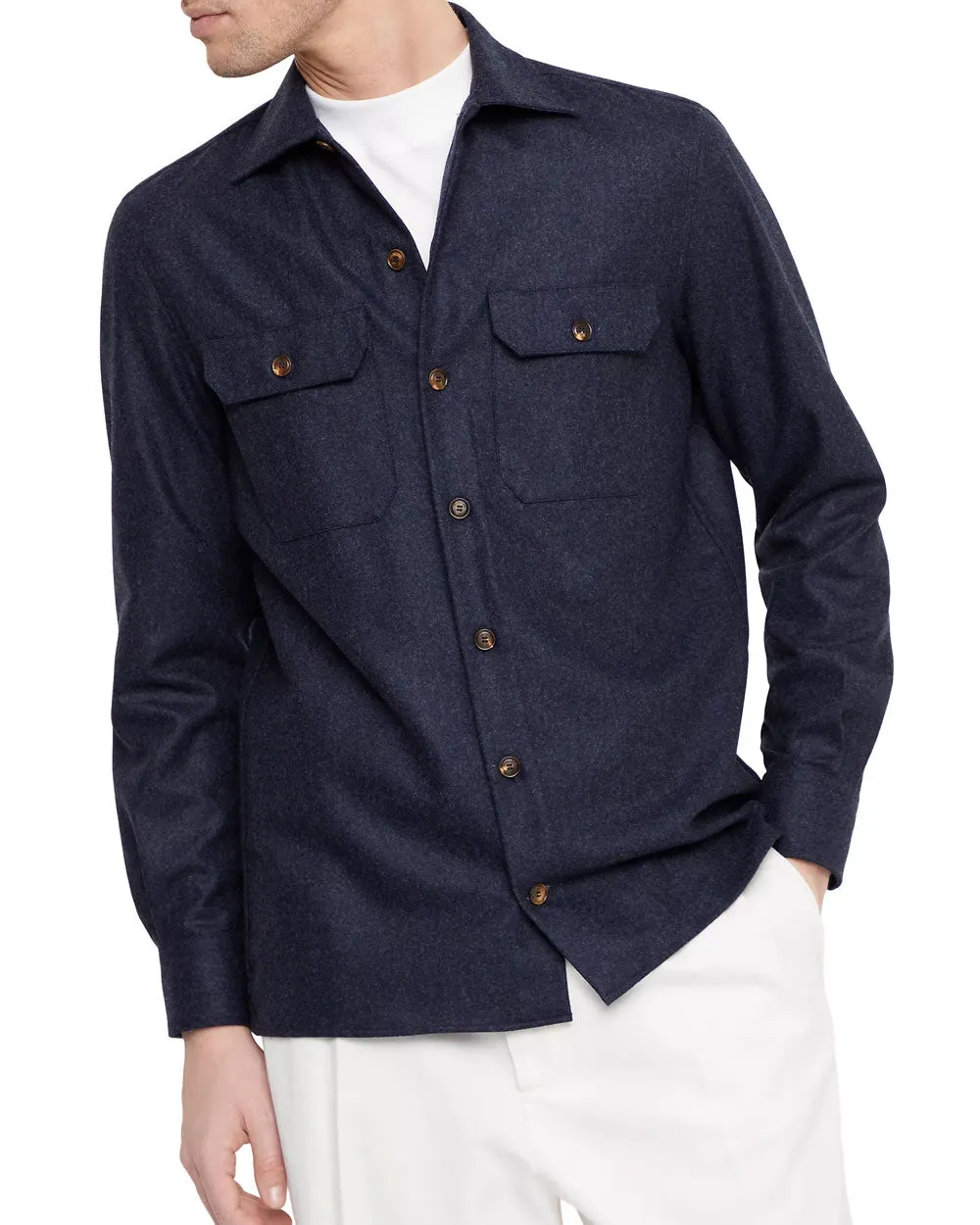 Dark Blue Flannel Sportshirt