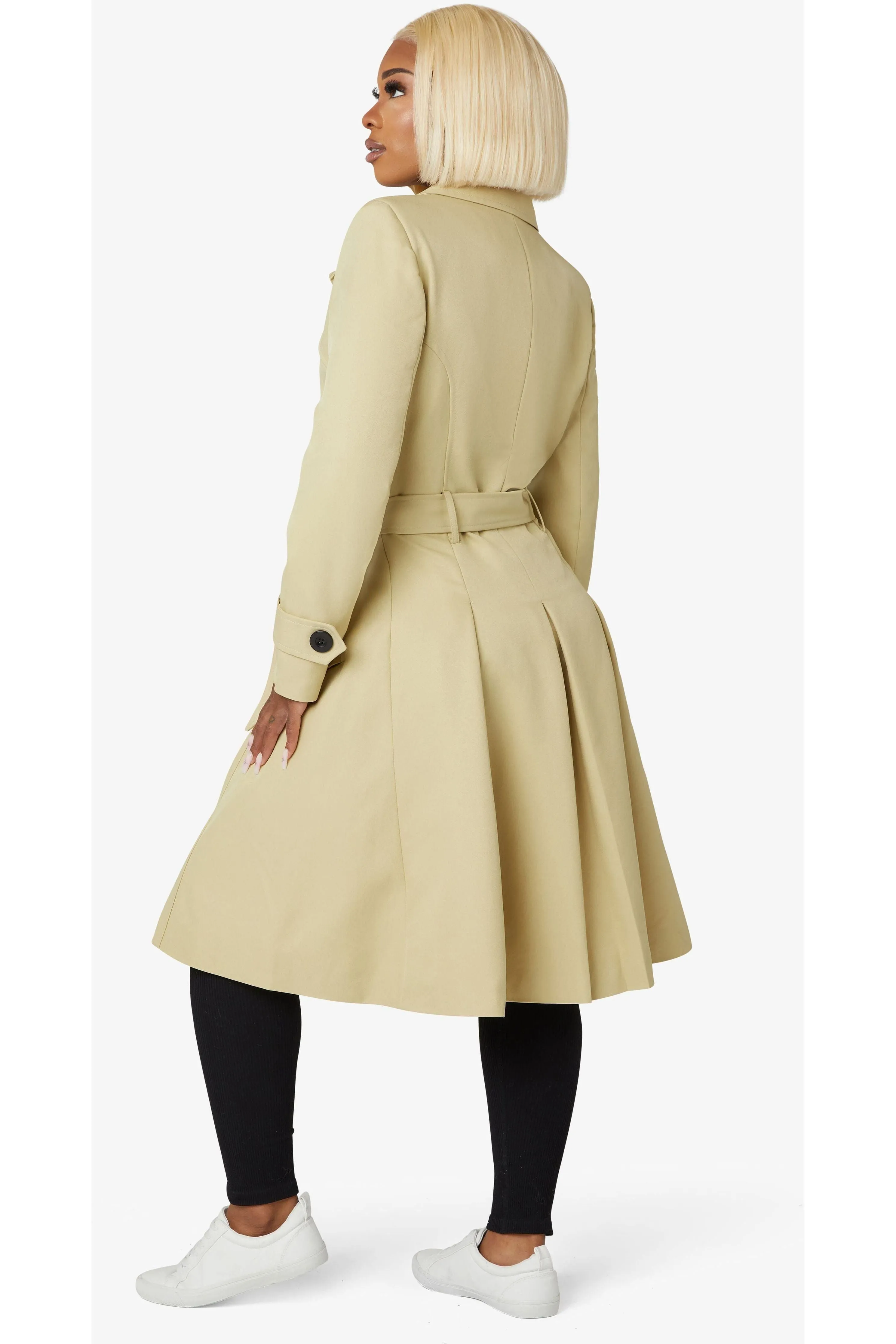 De La Creme Fashions Spring Summer Double Breasted Trench Coat