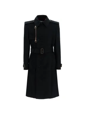 Double-Breasted Moleskin Trench Coat