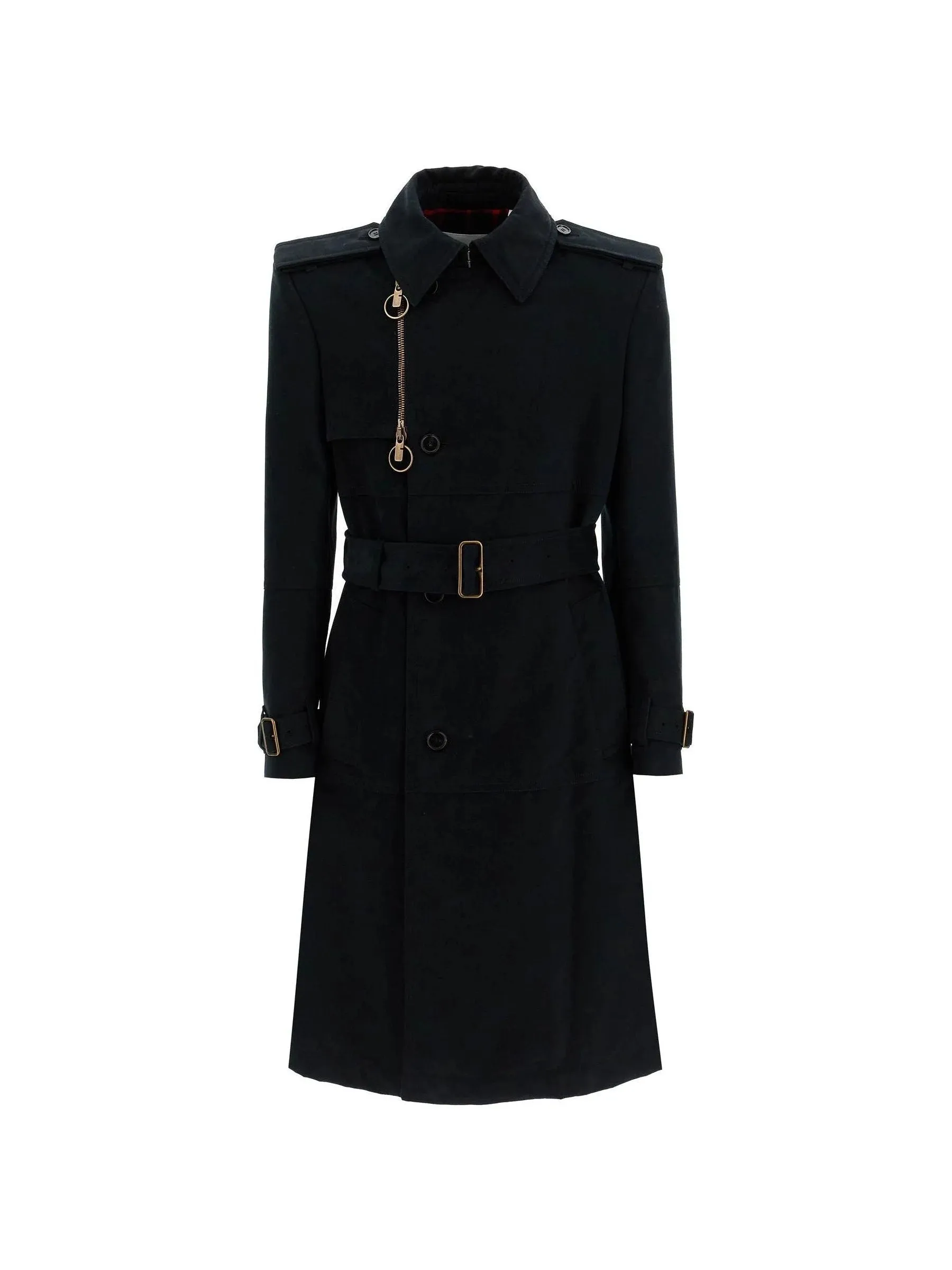 Double-Breasted Moleskin Trench Coat