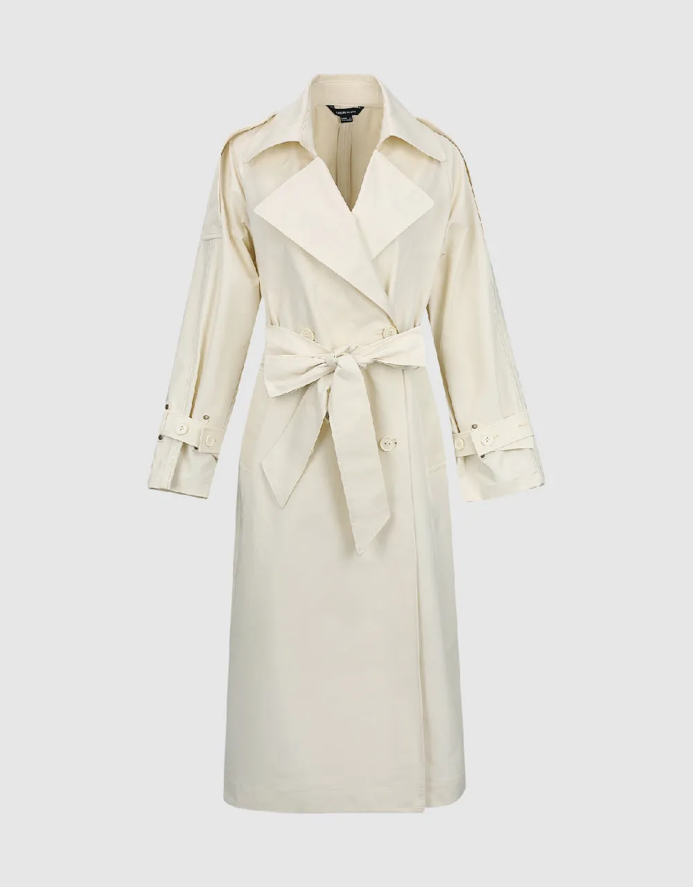 Double Breasted Notch Lapel Trench Coat