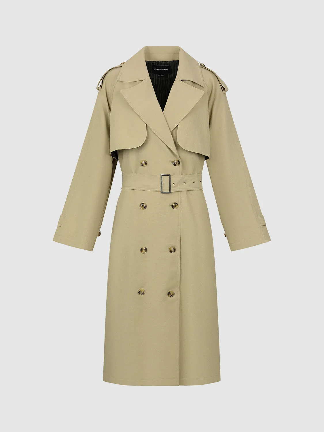 Double Breasted Trench Coat With Belt