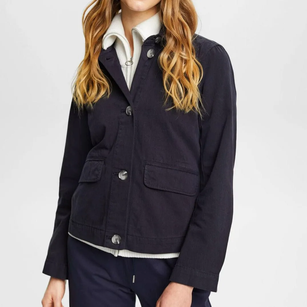 Esprit Boxy Cotton Jacket Navy