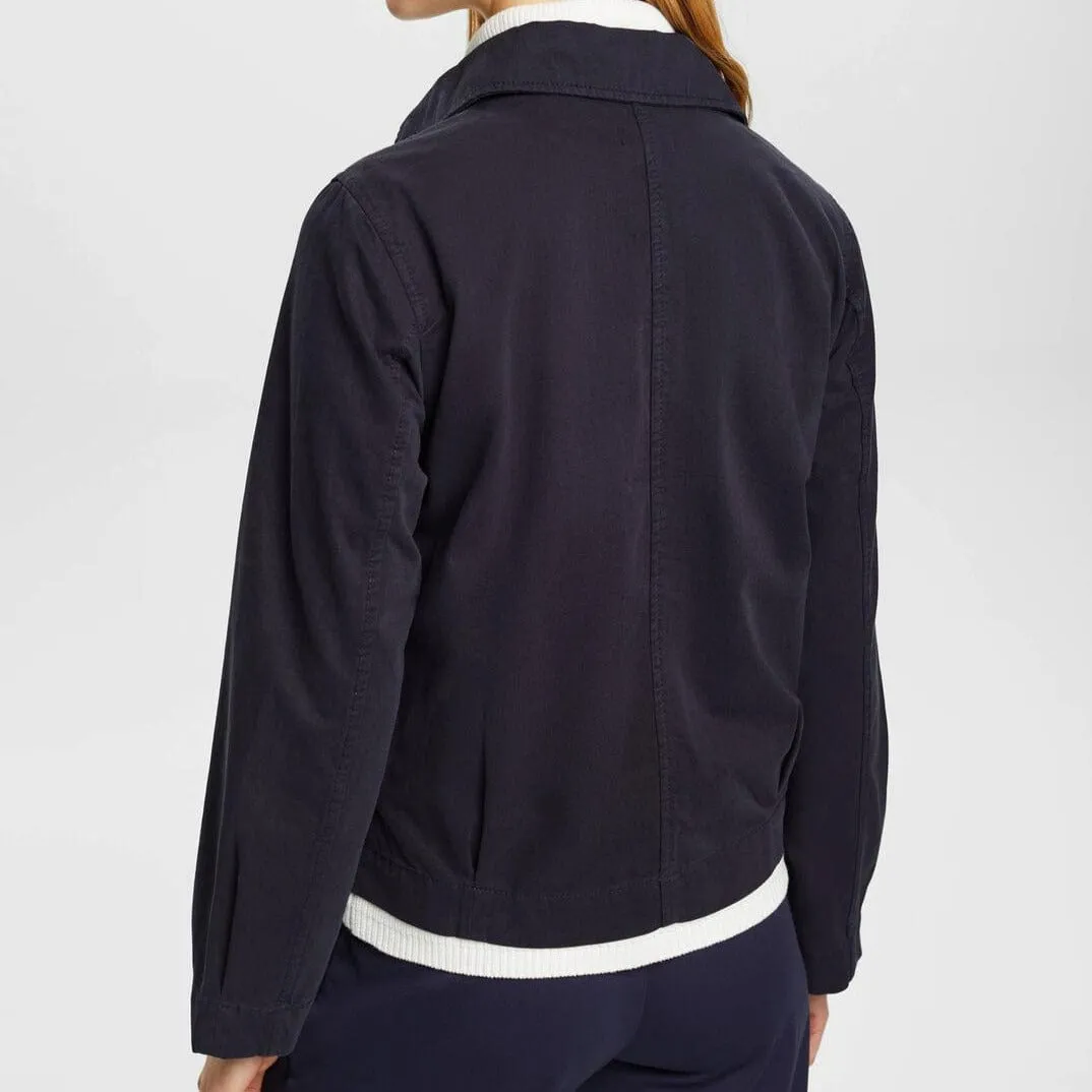 Esprit Boxy Cotton Jacket Navy