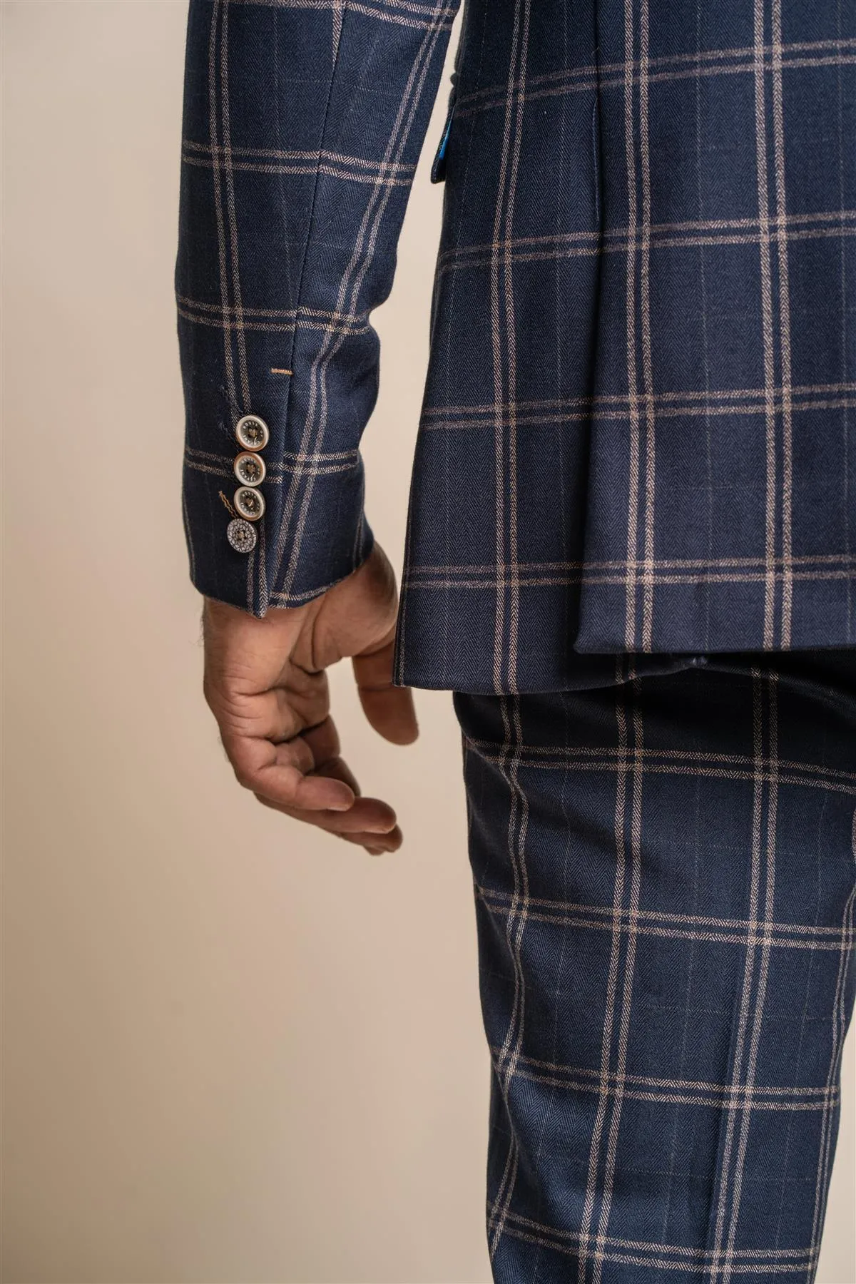 Hardy Navy Checked Blazer