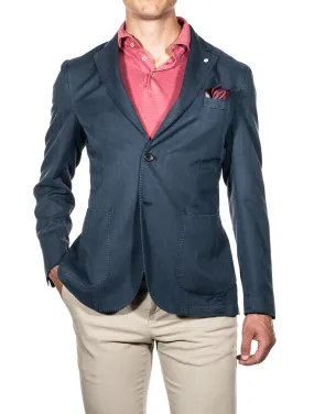 Herringbone Unlined Jacket Blue