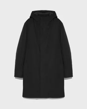 Hooded Coat In Gabardine And Mink