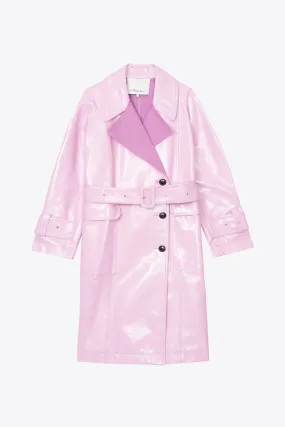 Laminated Cotton Canvas Trench Coat