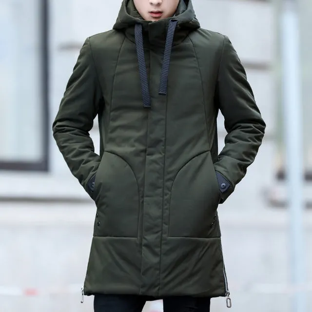 LiSENBAO 2018 New arrival winter long jacket cotton thick male high quality Casual fashion parkas cotton coat men brand clothing