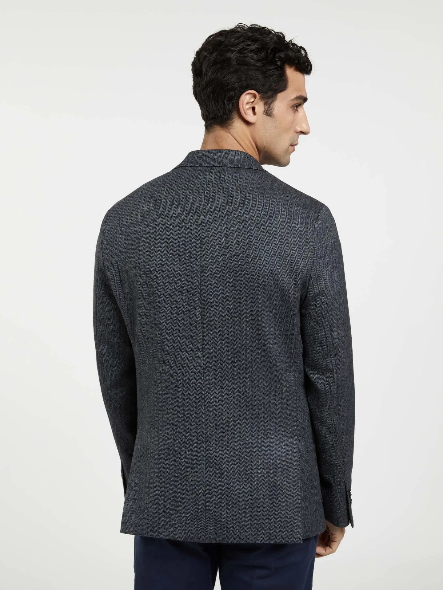 Luxeleisure Edition Half-Canvas Herrinbone Tweed Blazer