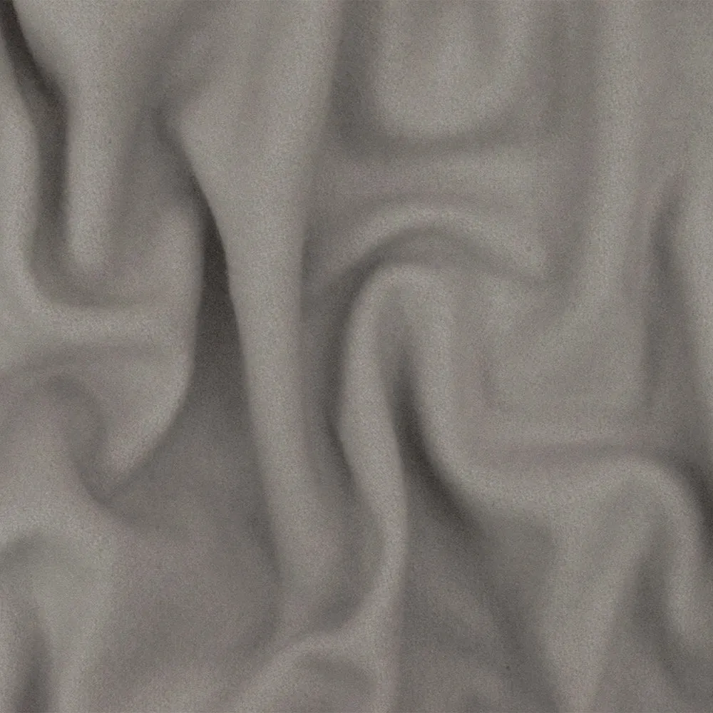 Moon Gray Solid Wool-Poly Twill Woven Jacketing Fabric