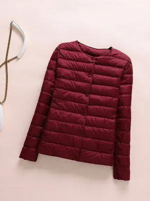 New Women's Ultralight Down Coat Female Puffer Overcoat