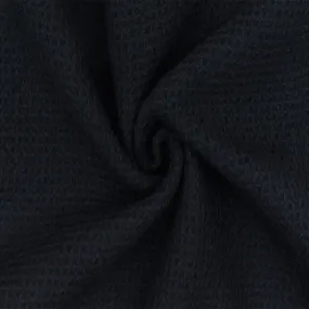 Night Blue 3D Texture Poly-Wool Woven Jacketing Fabric