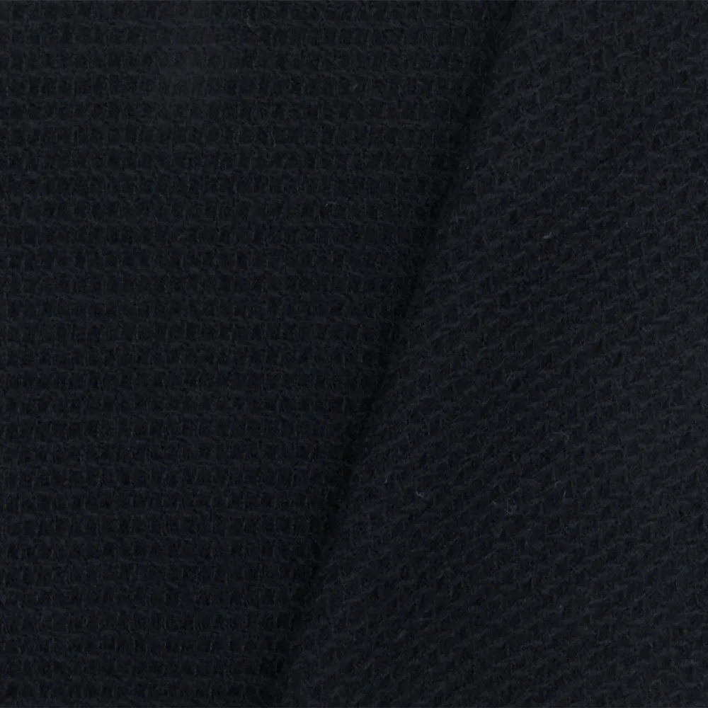 Night Blue 3D Texture Poly-Wool Woven Jacketing Fabric