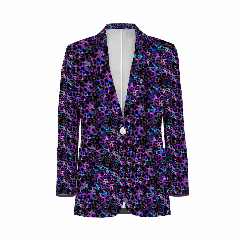 Rogue & Co. Men’s Casual Blazer- Futuristic Leopard