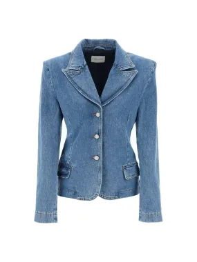 Single-Breasted Jacket Denim