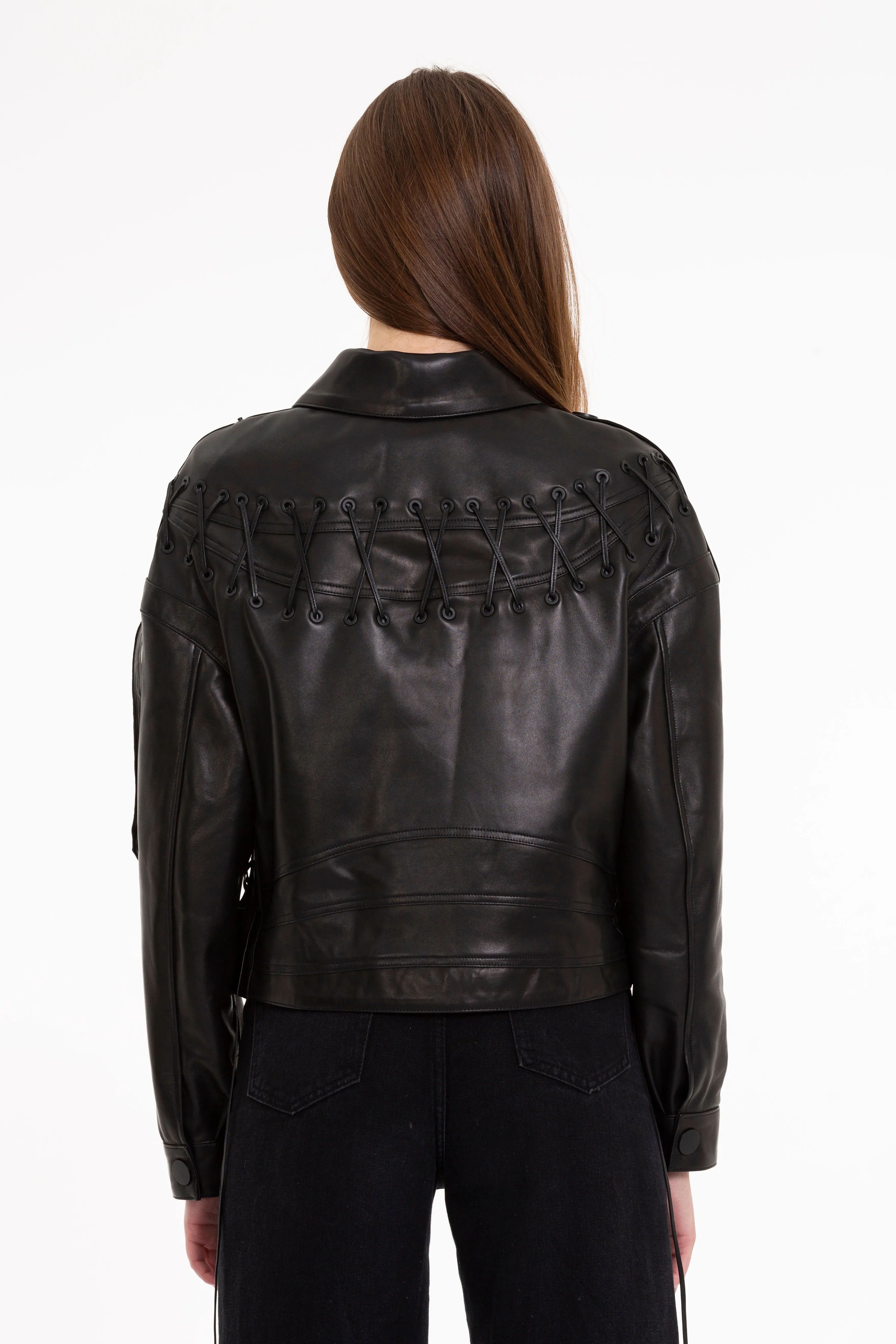 The Castellar Leather Women Jacket