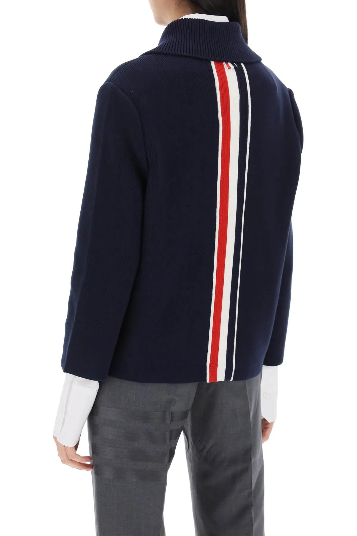 Thom Browne Cotton-Cashmere Knit Jacket