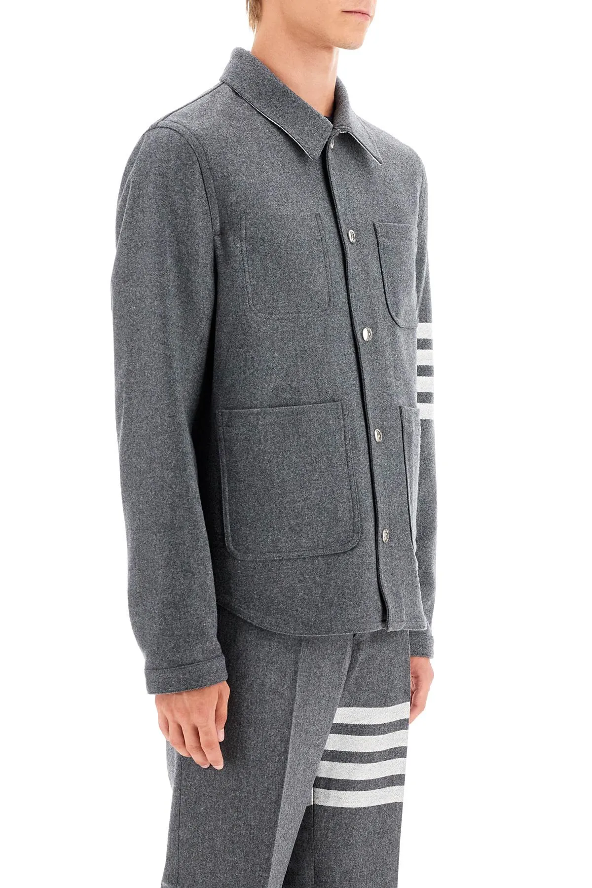 Thom Browne Wool And Cashmere Blend Oversh