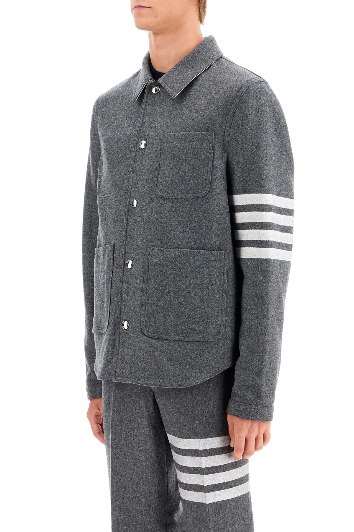 Thom Browne Wool And Cashmere Blend Oversh