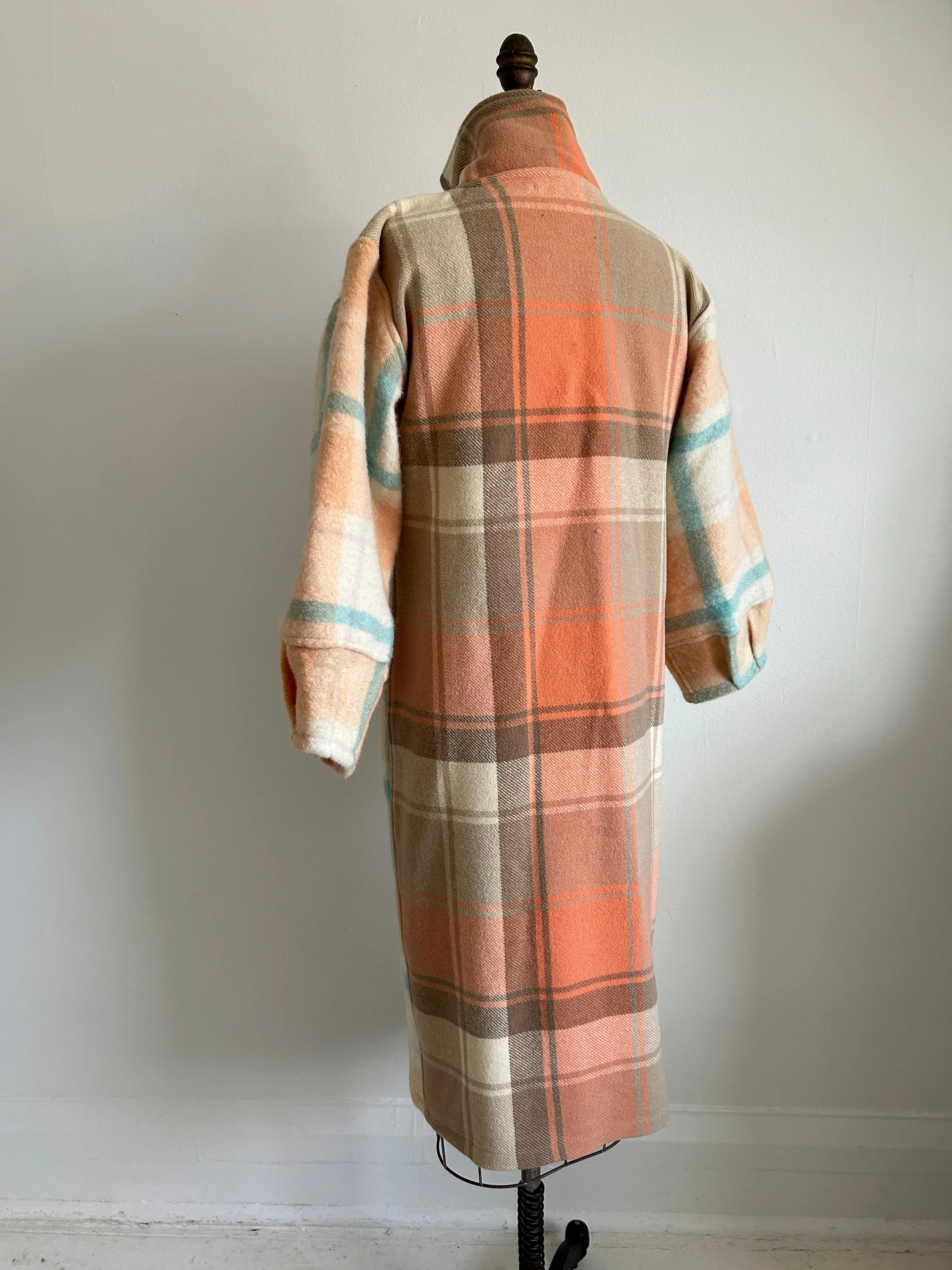 Trench with Vintage Wool Blankets Size XS/S #TRENCH5