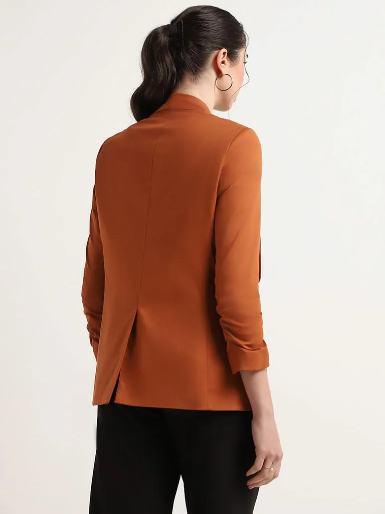 Wardrobe Rust Notched Lapel Blazer