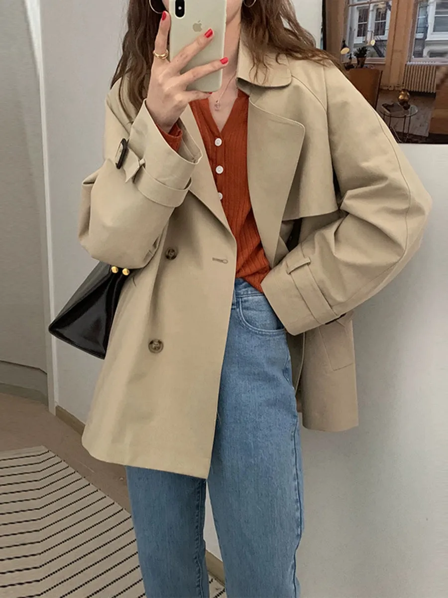 Women's Short Coat Is Popular Autumn Trench Coat This Year