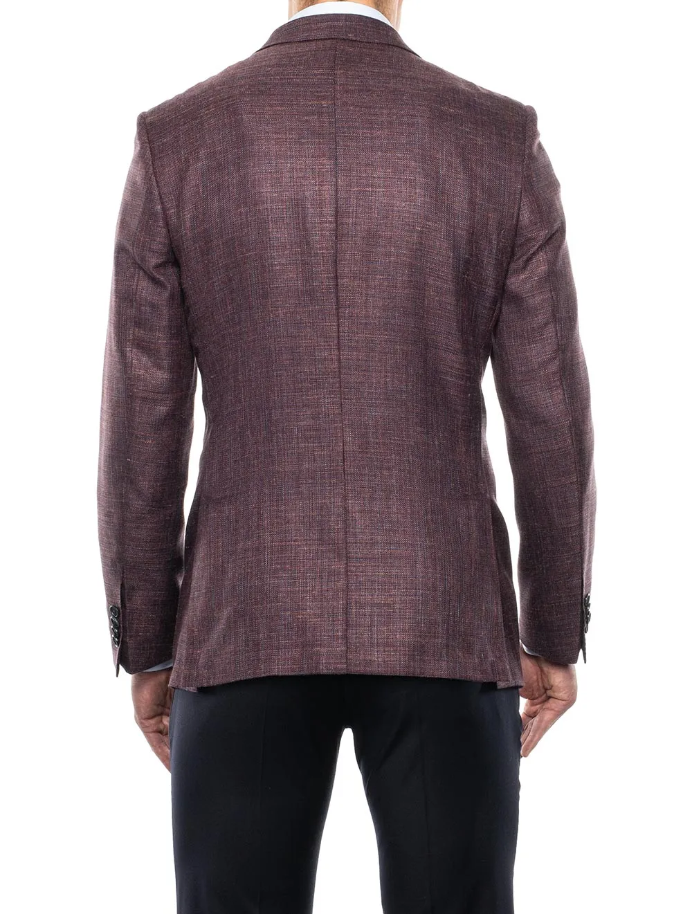 Wool, Silk & Linen Blend Jacket Wine